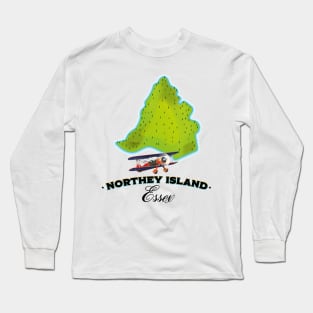 Northey Island Essex Map Long Sleeve T-Shirt